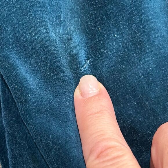 Vintage 1970’s Little Girl’s Turquoise Velvet Holiday Party Dress size 6 - Picture 13 of 13